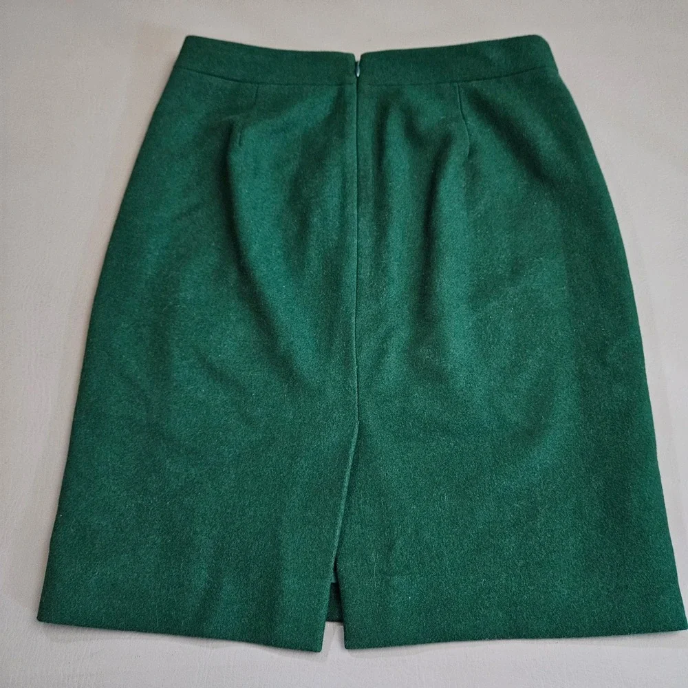 J. Crew Womens Green Wool Blend Pencil Skirt Size 0 Style 46575